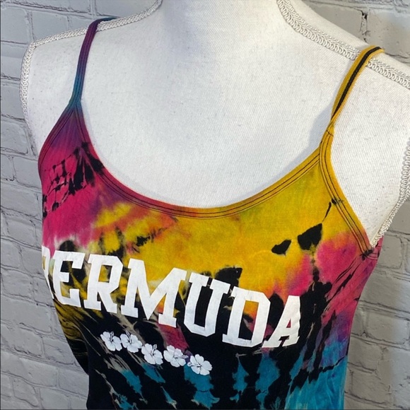 Bermuda Tie Dye Tank Top-S/M - Picture 2 of 4